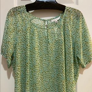 CAbi pebble green blouse